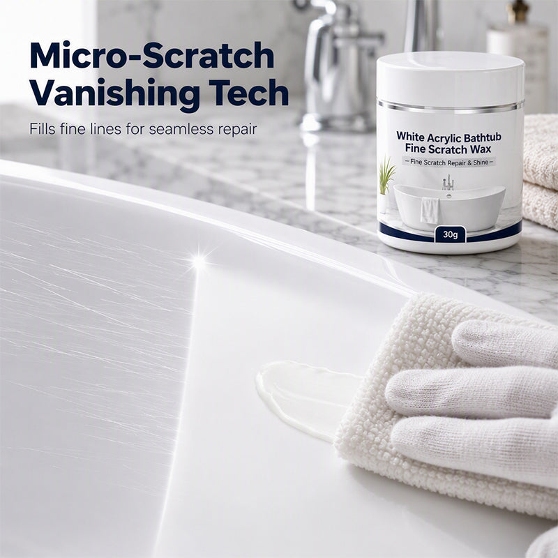 Zolmeriq White Acrylic Bathtub Fine Scratch Repair Wax