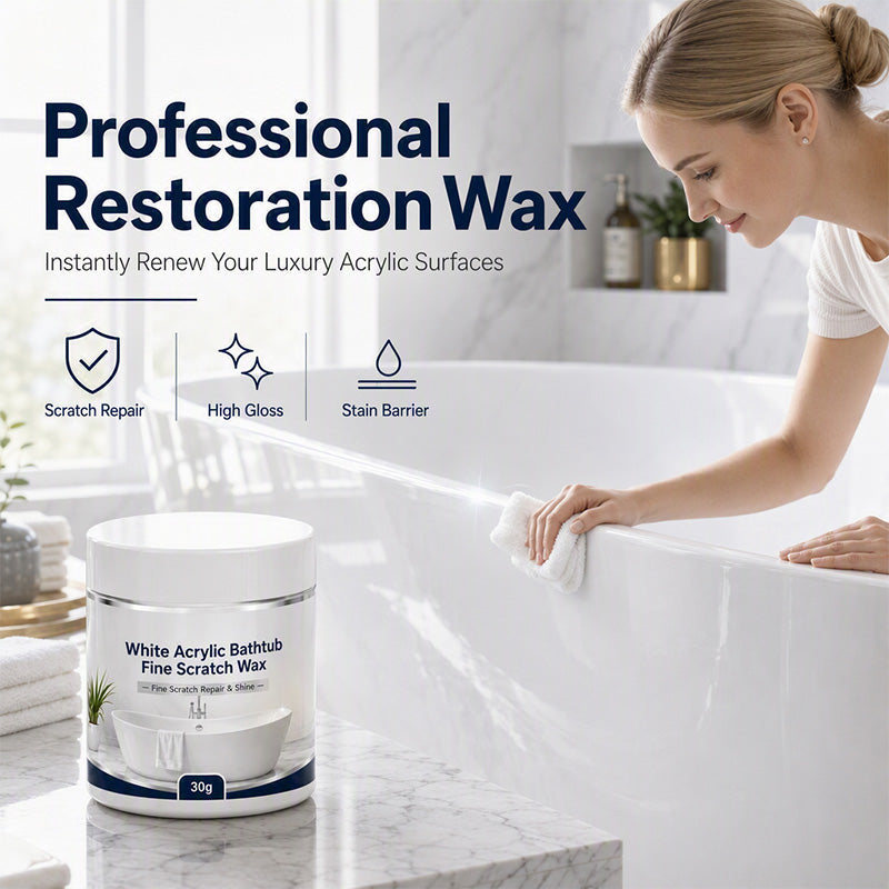 Zolmeriq White Acrylic Bathtub Fine Scratch Repair Wax