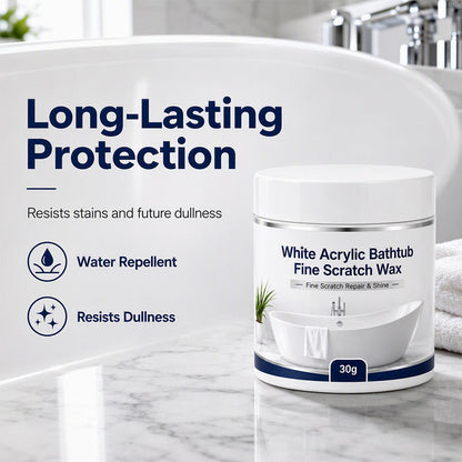 Zolmeriq White Acrylic Bathtub Fine Scratch Repair Wax