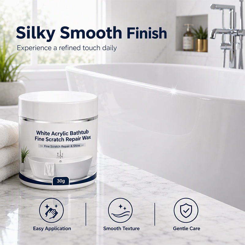Zolmeriq White Acrylic Bathtub Fine Scratch Repair Wax