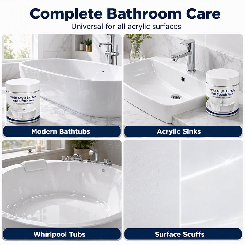 Zolmeriq White Acrylic Bathtub Fine Scratch Repair Wax