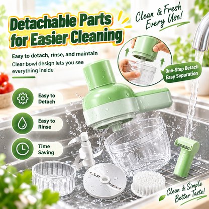 AVANLIE 4-in-1 Cordless Electric Vegetable Cutter