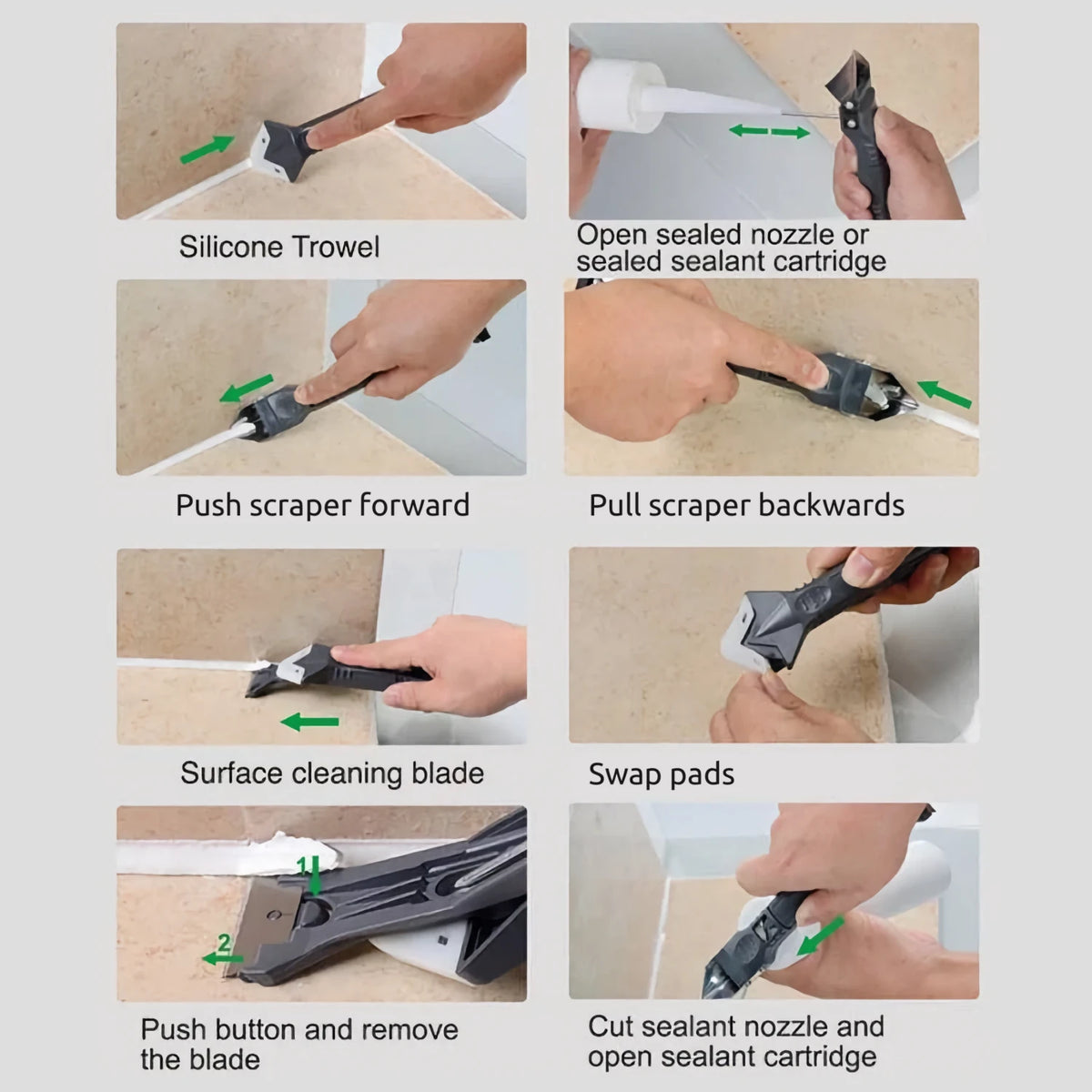 3-in-1 Metal Head Caulking Tool
