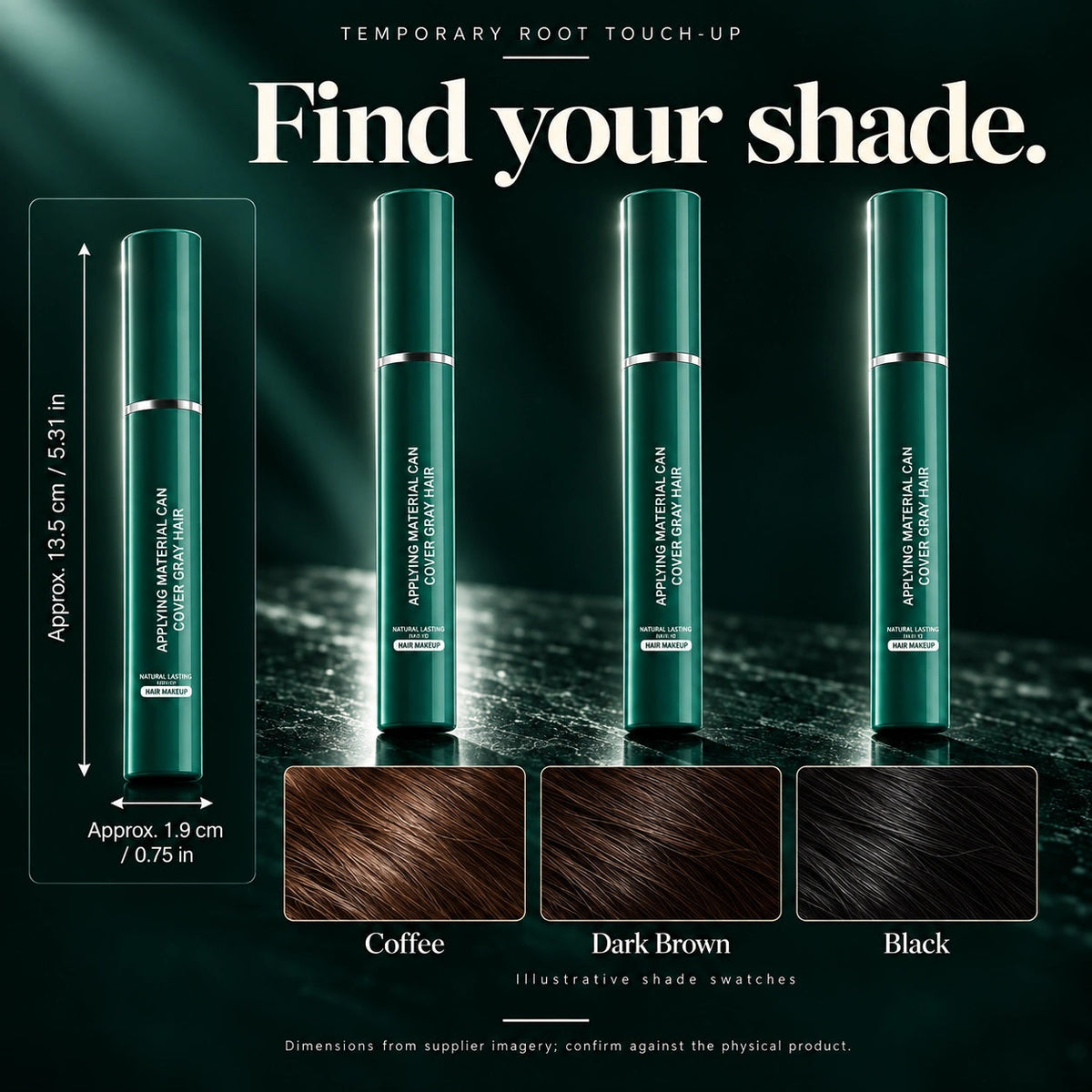 Shade guide and dimensions