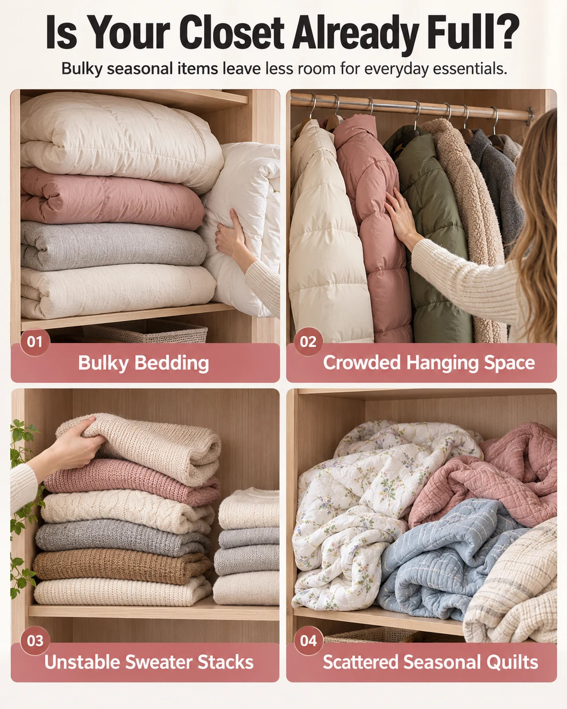 Pump-Free 3D Compression Storage Bag