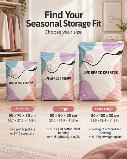 Pump-Free 3D Compression Storage Bag