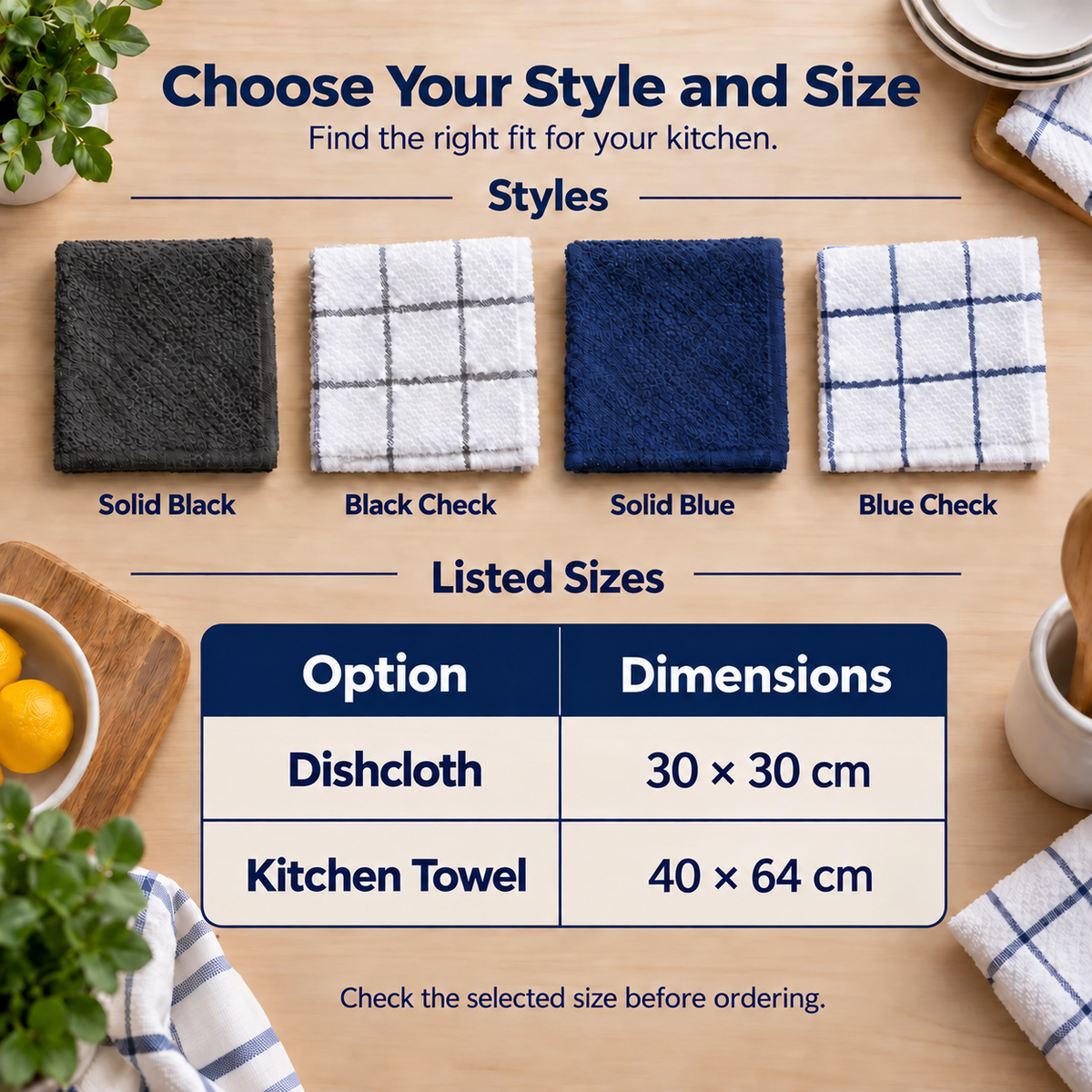 Cotton Terry Kitchen Cloth – 1 Piece