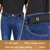 Tactical Metal Hook Elastic Belt – Black, 1 Piece