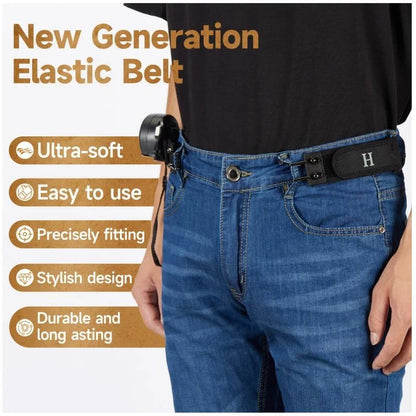Tactical Metal Hook Elastic Belt – Black, 1 Piece
