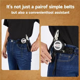 Tactical Metal Hook Elastic Belt – Black, 1 Piece