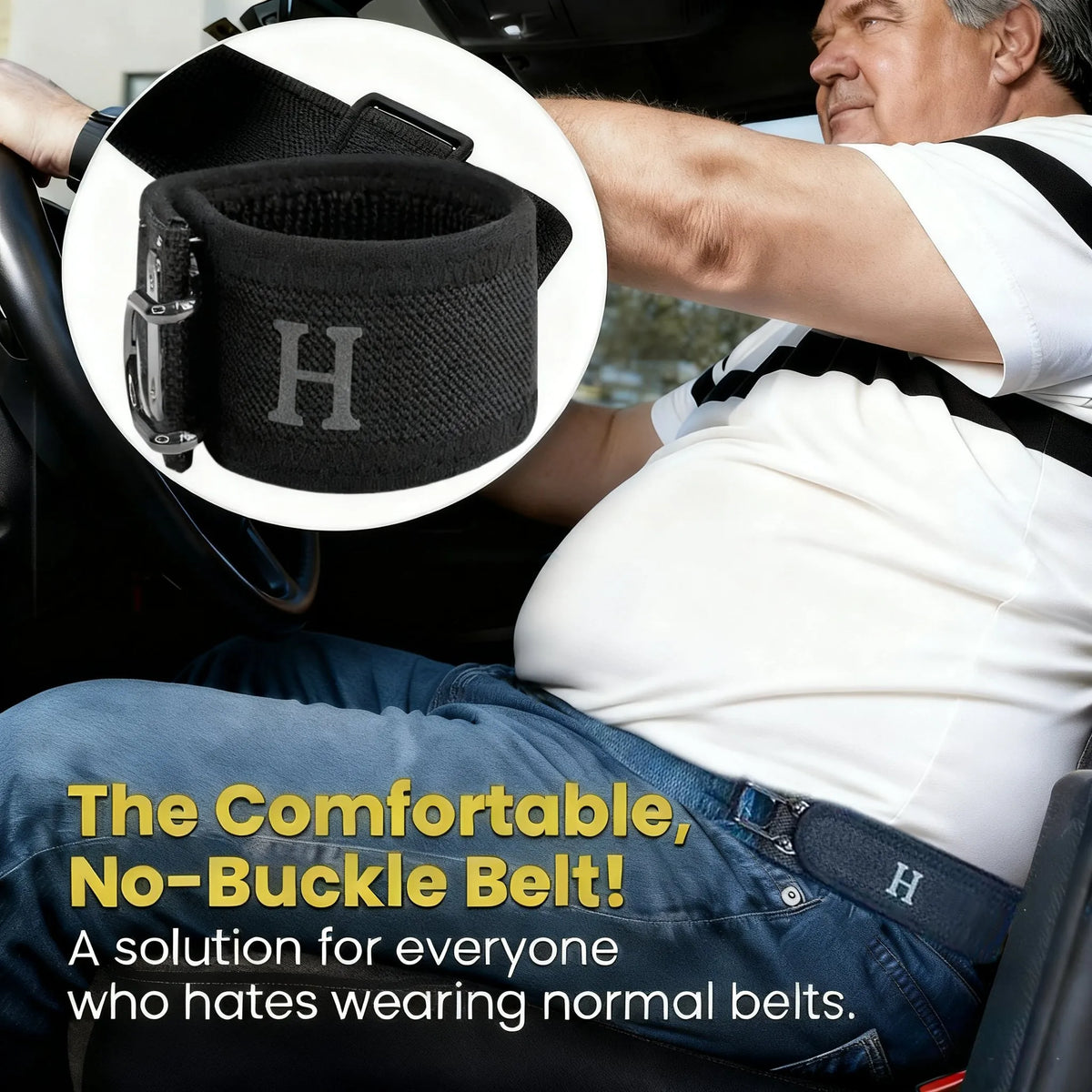Tactical Metal Hook Elastic Belt – Black, 1 Piece
