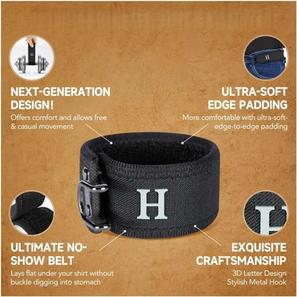 Tactical Metal Hook Elastic Belt – Black, 1 Piece