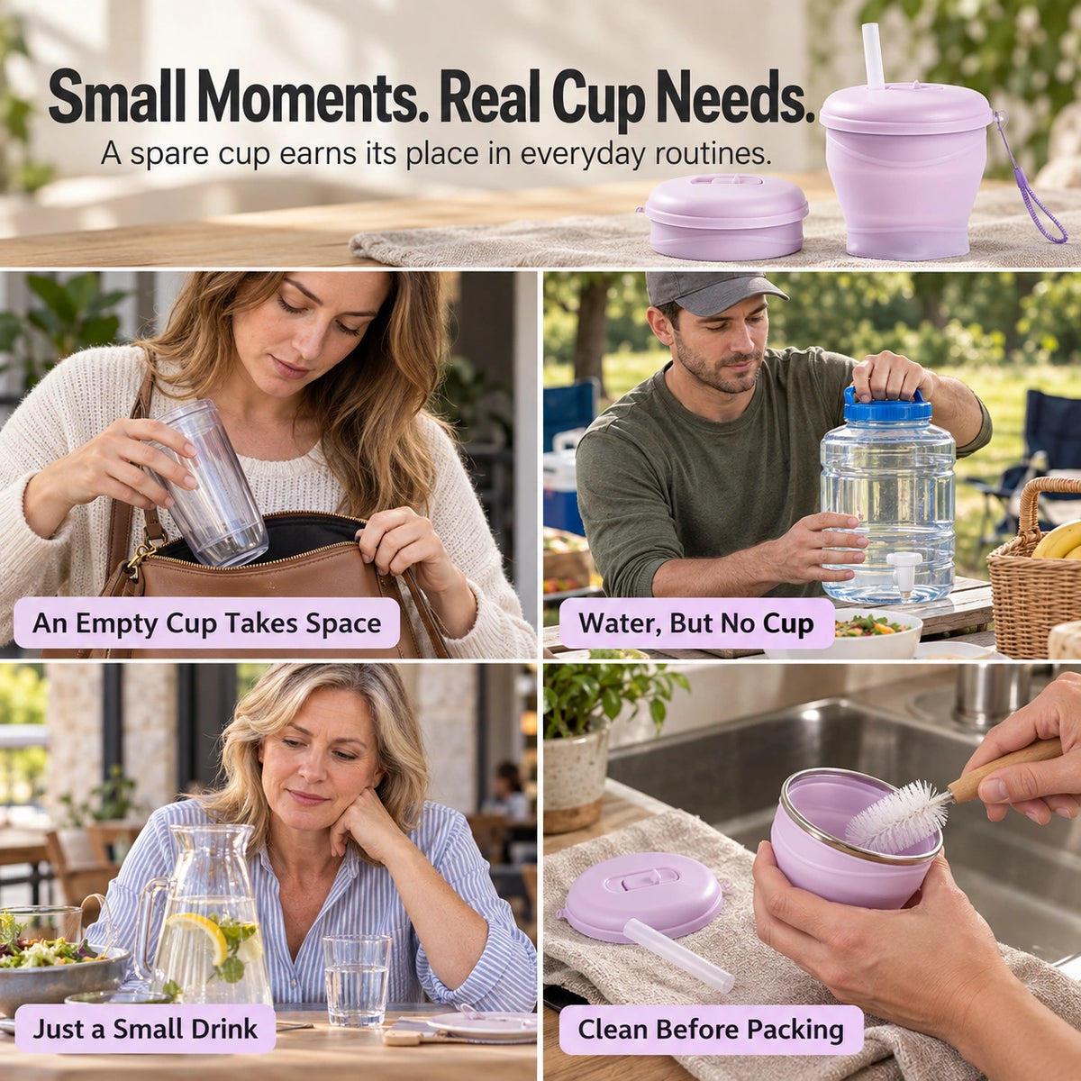 Pack-Small Collapsible Cup — 180 mL