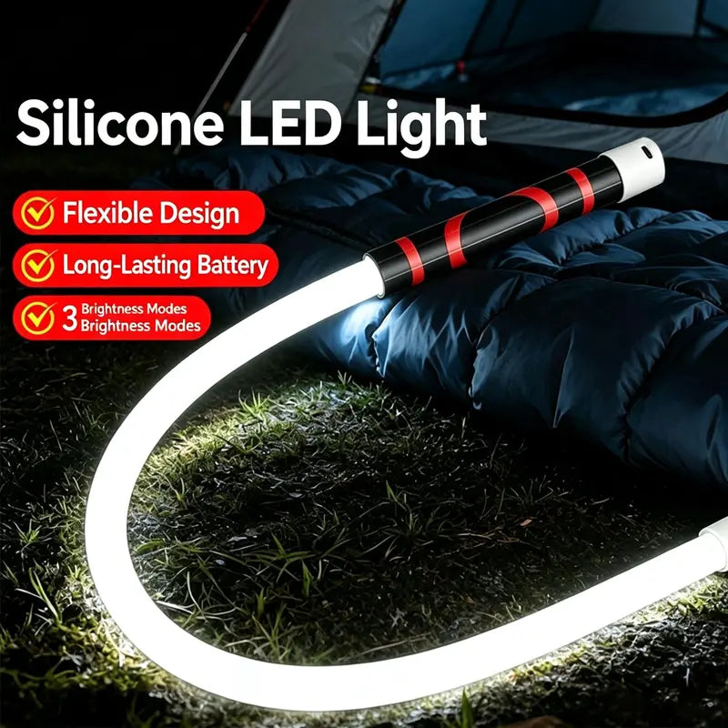 27-inch Flexible LED Work Light — Black & Red, White Light