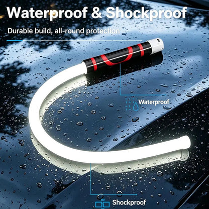27-inch Flexible LED Work Light — Black & Red, White Light