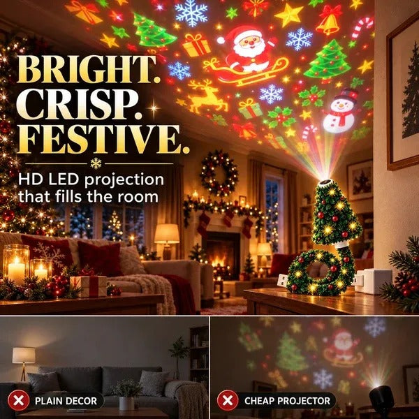 MIRELV USB Christmas Projector Light - 6 Scenes