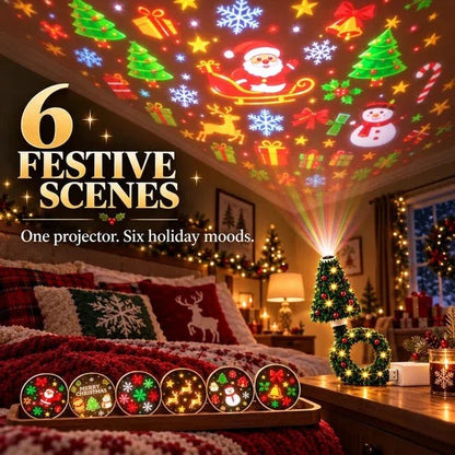 MIRELV USB Christmas Projector Light - 6 Scenes