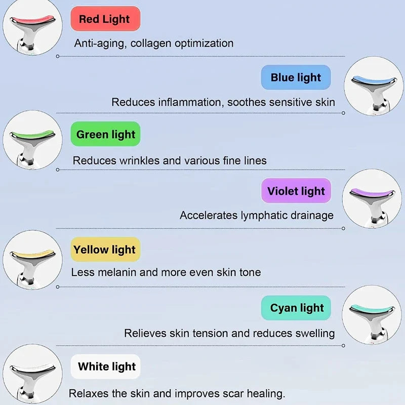 7 Color LED Face & Neck Massager