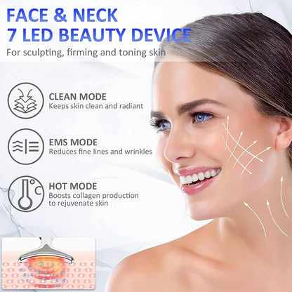 7 Color LED Face & Neck Massager