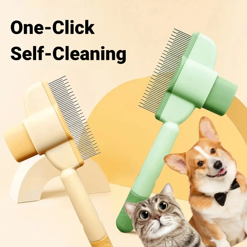One-Click Self-Cleaning Pet Brush