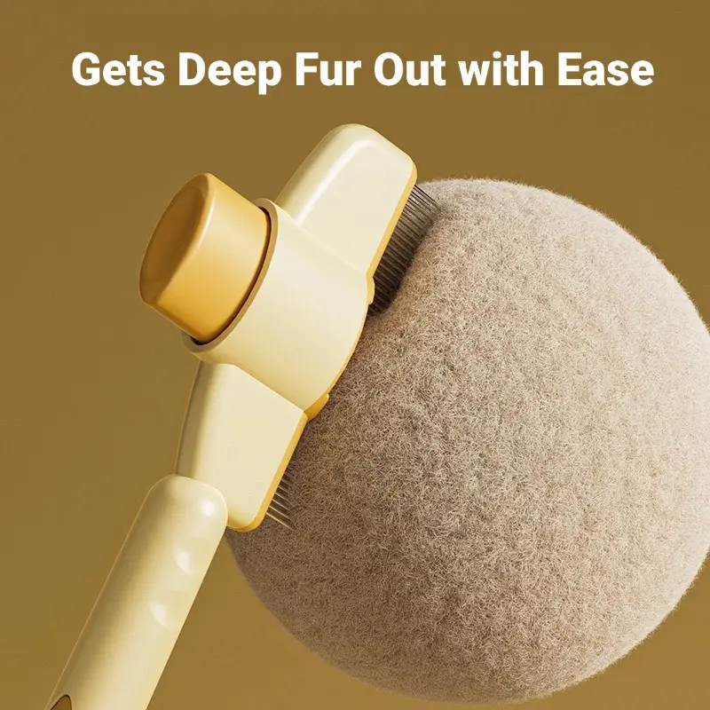 One-Click Self-Cleaning Pet Brush