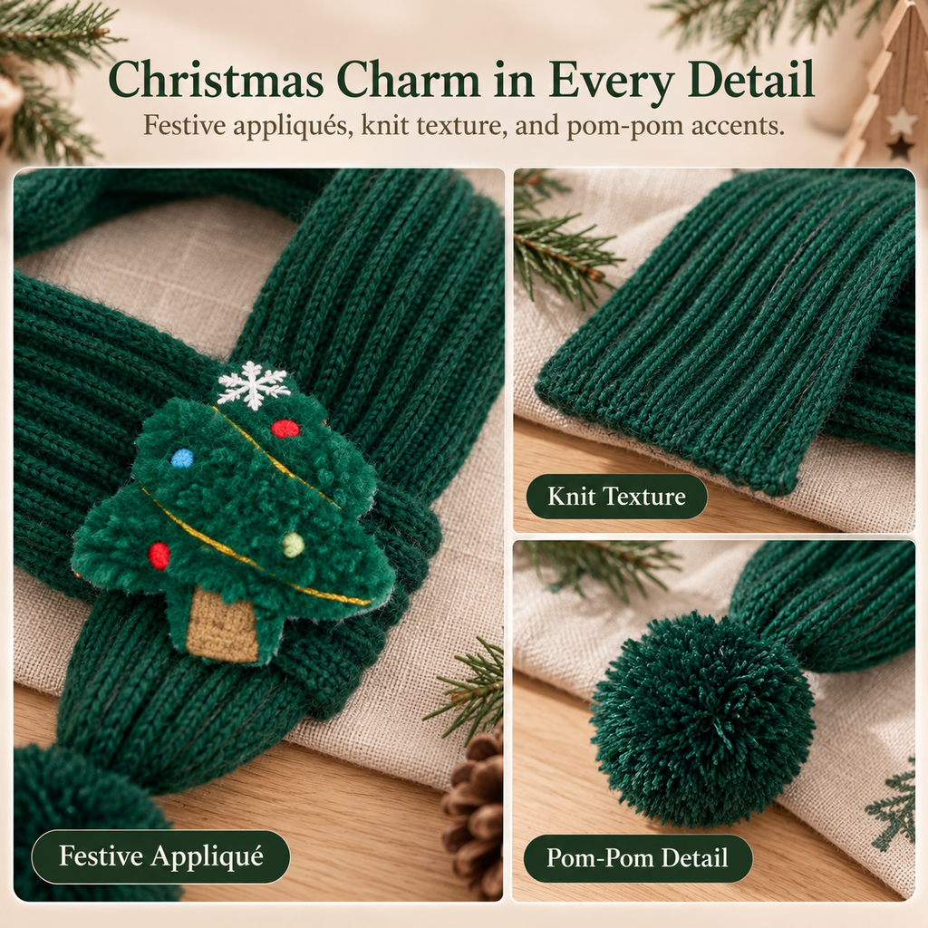 Christmas Pet Hat & Scarf Set