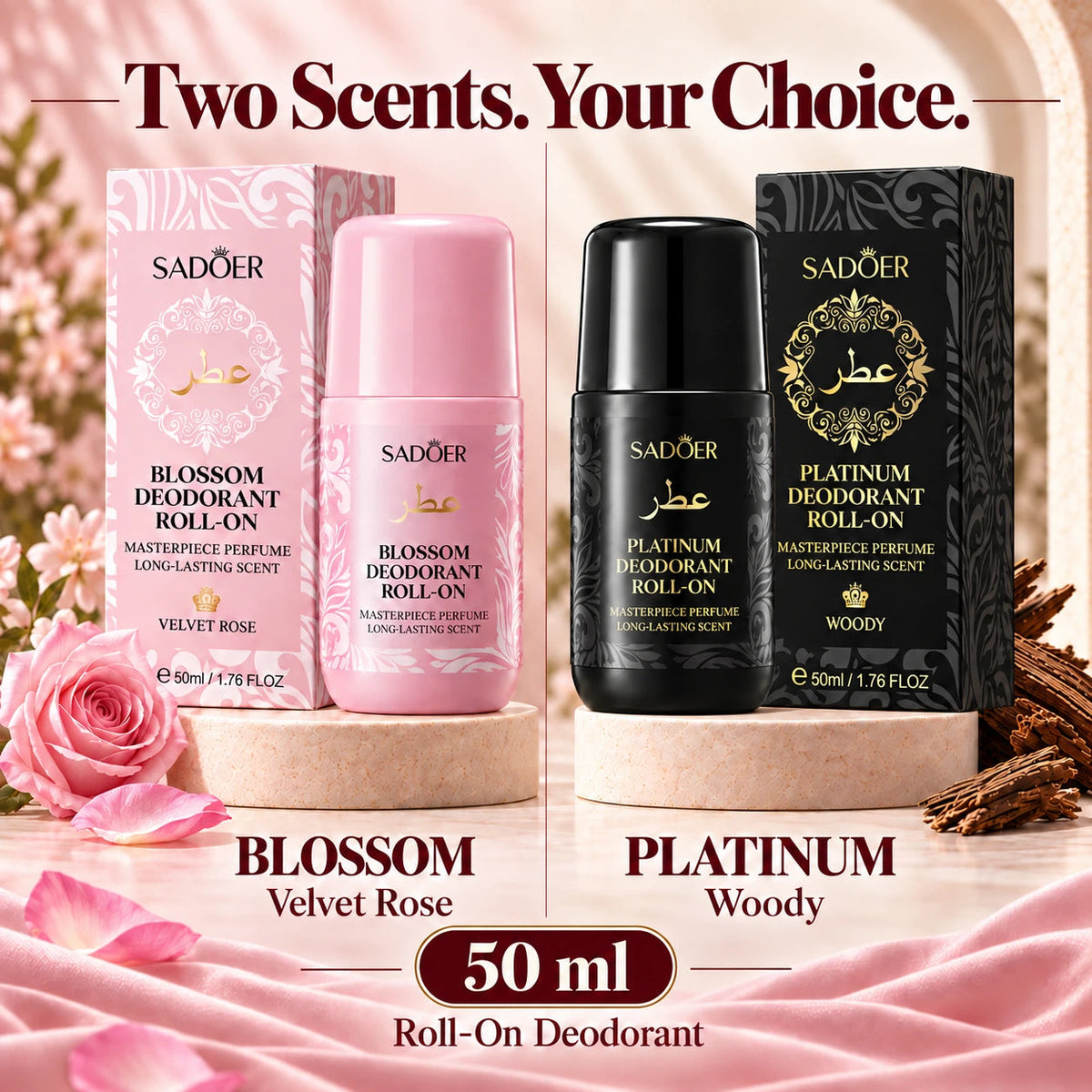 Blossom and Platinum scent choices