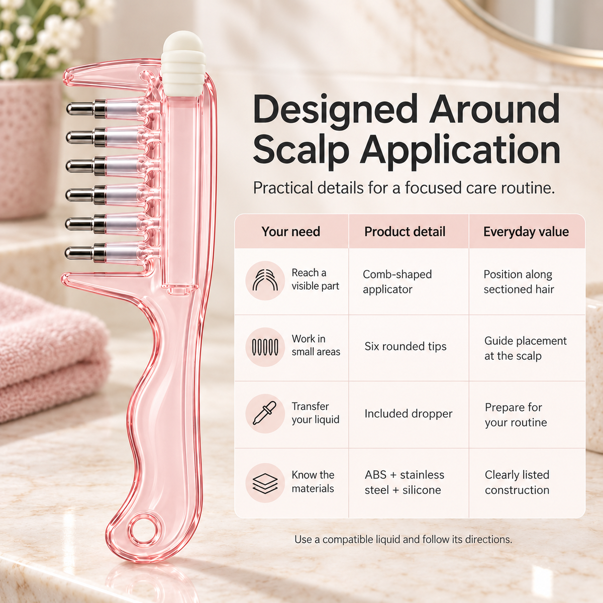Nyrvela Scalp Applicator Comb
