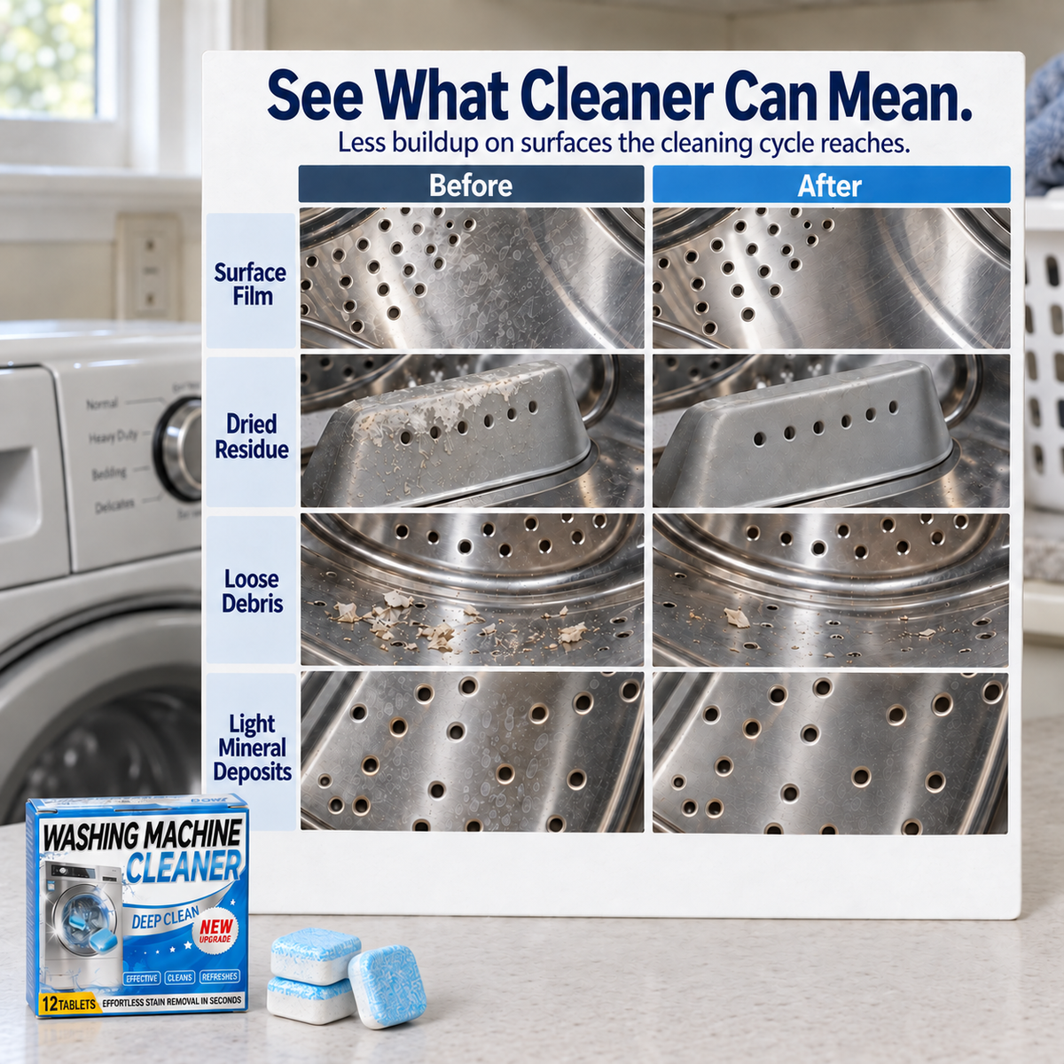 Washing Machine Cleaner Tablets – 12 Tablets