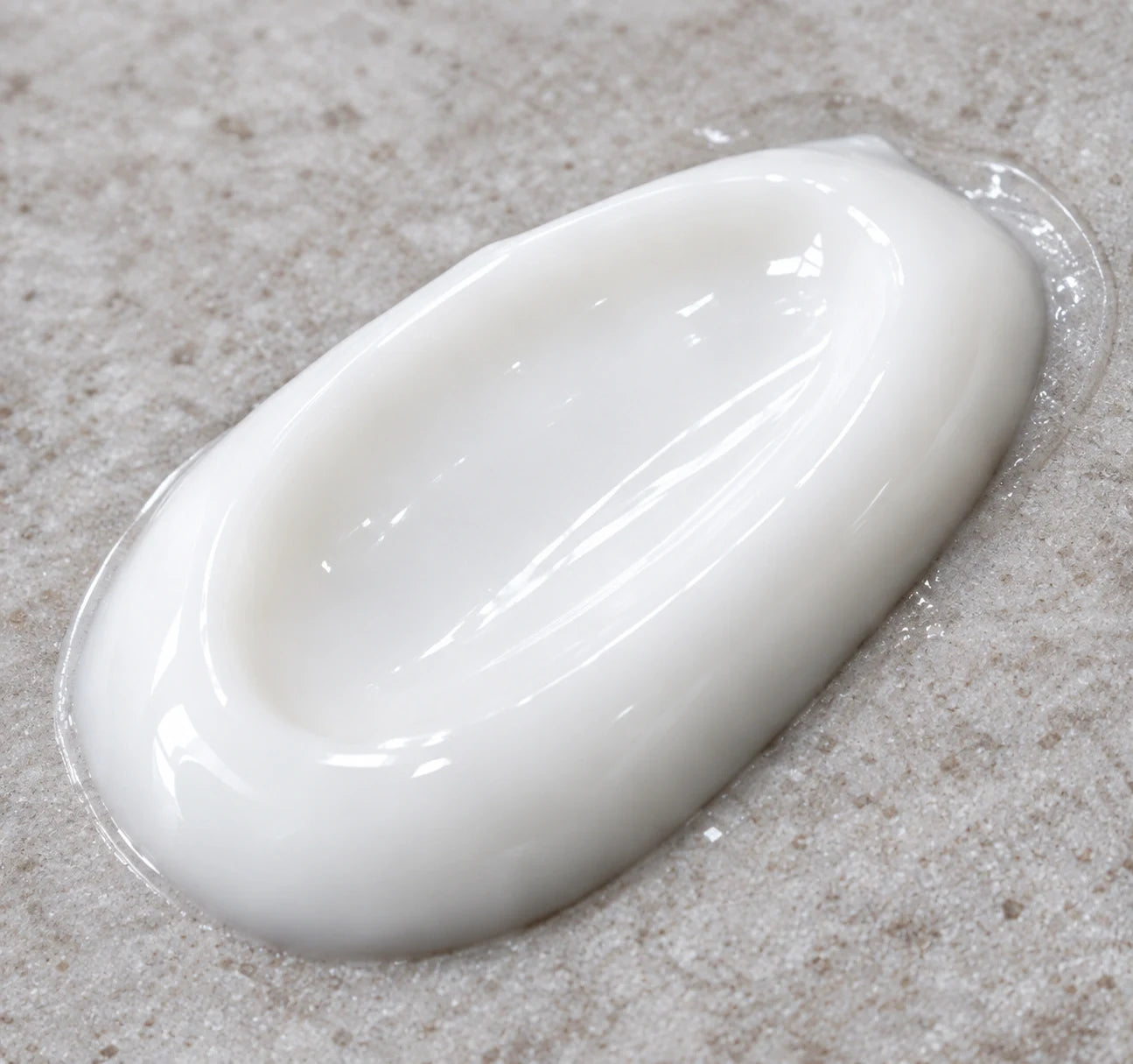 White cream on a stone surface