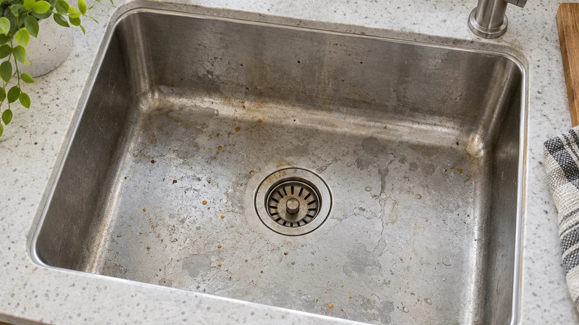 Before — simulated sink scene