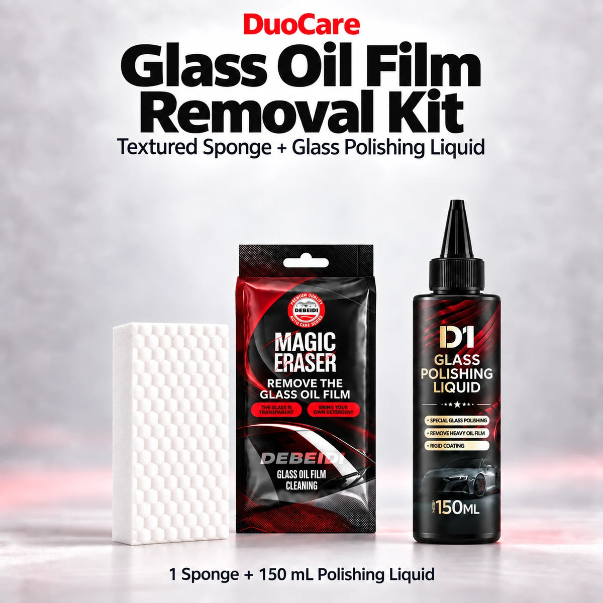 Glass Oil Film Cleaning Kit