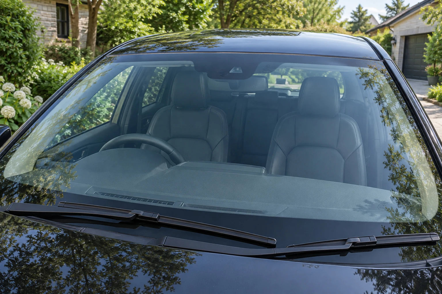 Car Windshield, with an illustrative residue overlay