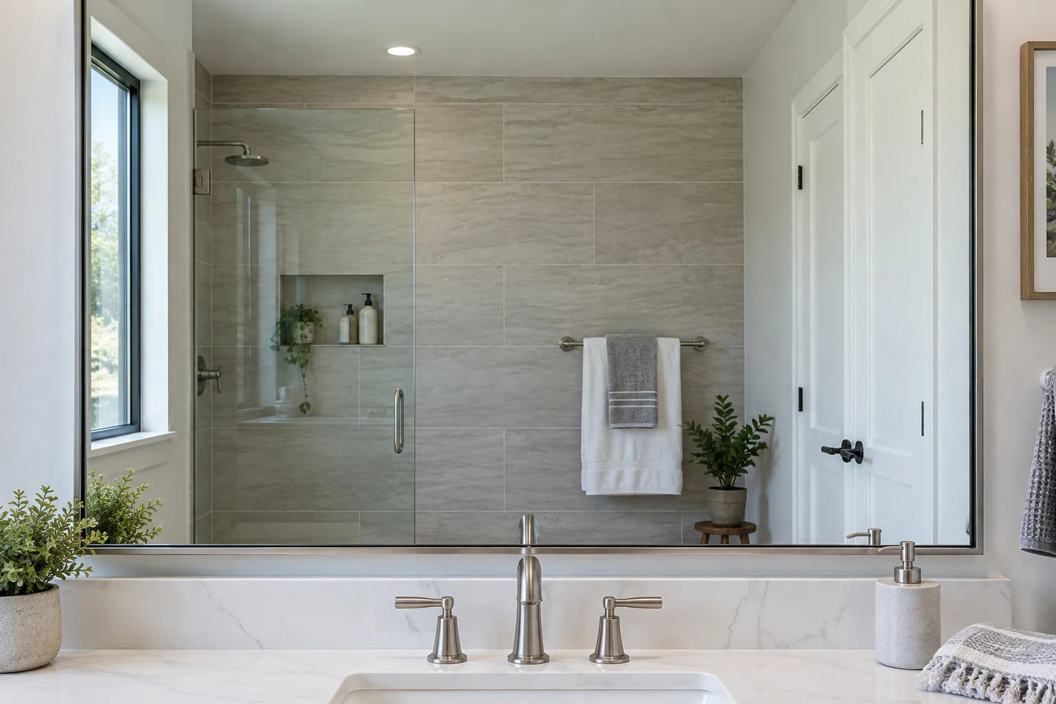 Bathroom Mirror, the same fixed view without the overlay