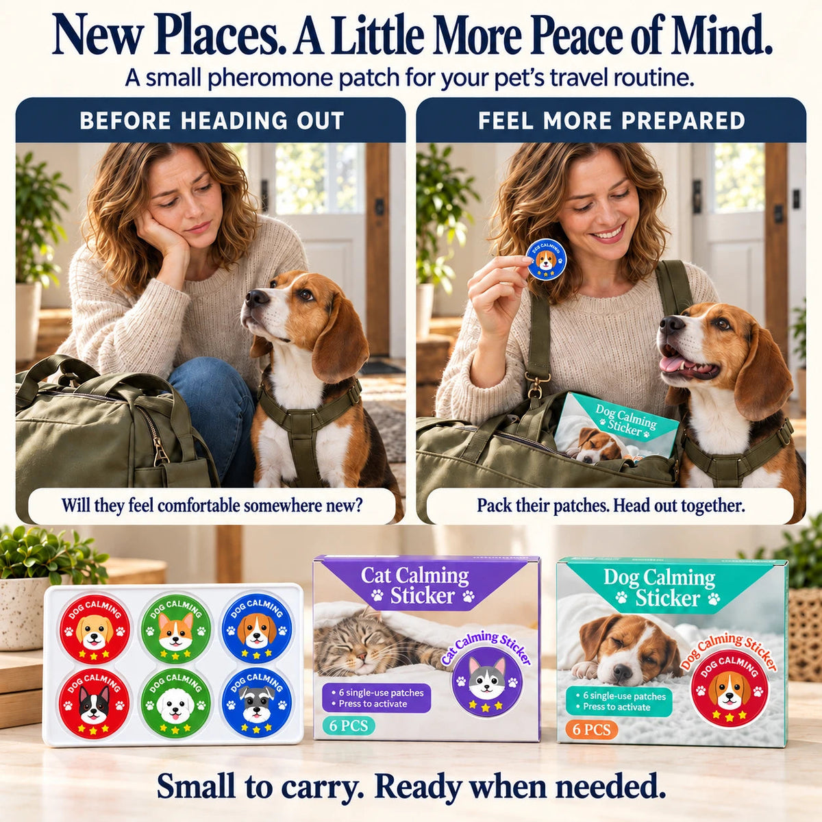 Preparing for new places with pet patches