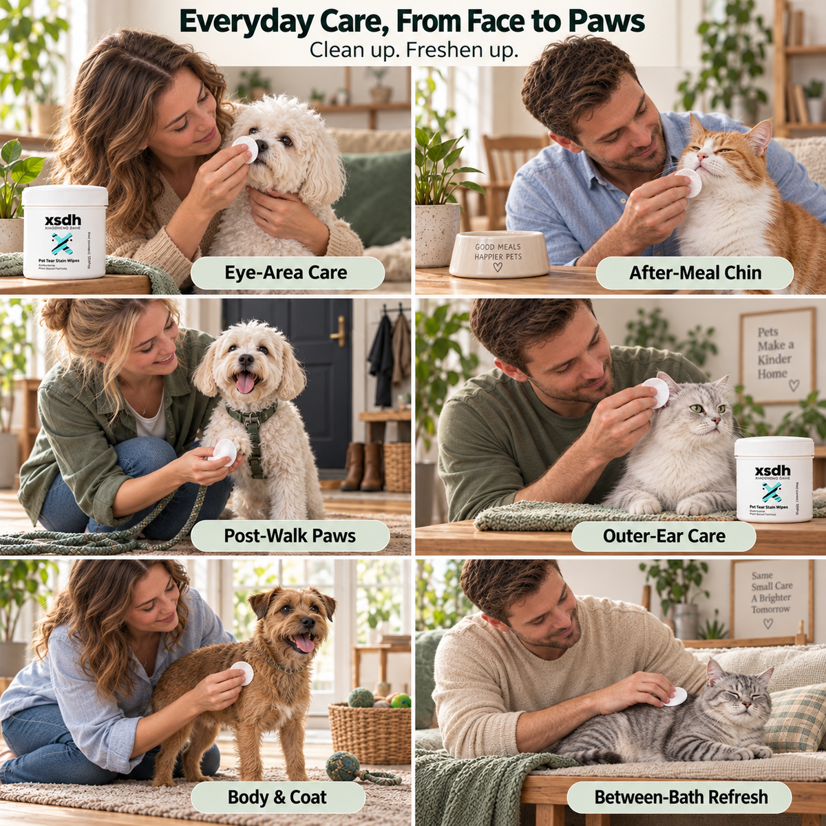 XSDH Pet Tear Stain Wipes — 3